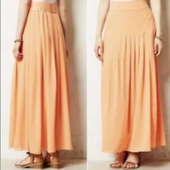 Anthropologie Peach Maxi Skirt - Picture 2 of 2